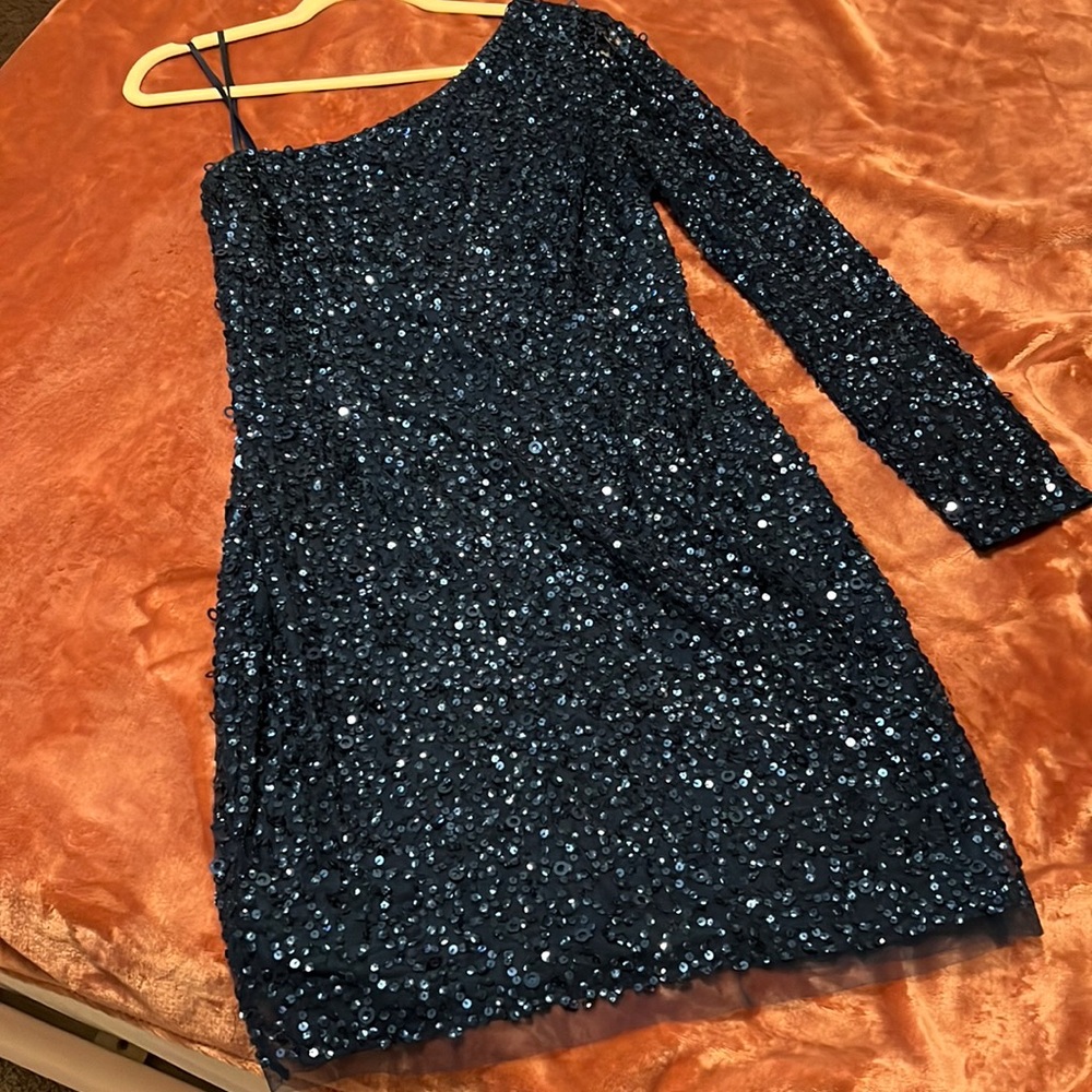 Blue Sequins Dress